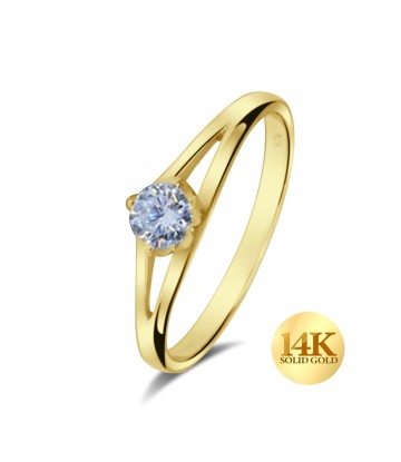 14K Gold Ring 14KY-NSR-3297 (MOQ 10 pcs)